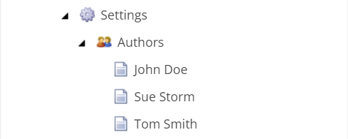 Authors folder